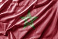 Waving detailed national country flag of Morocco