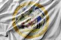 Waving detailed national US country state flag of Maryland Seal Royalty Free Stock Photo