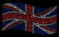 Waving Great Britain Flag Mosaic of Search Items