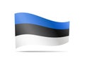 Waving Estonia flag in the wind.