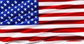 Waving Fabric Flag of America, Silk Flag of America faso, united states of america, Royalty Free Stock Photo