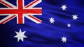 Waving Fabric Texture Of Australia National Flag Background Royalty Free Stock Photo