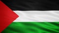 Waving Fabric Texture Of Palestine National Flag Background