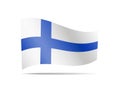 Waving Finland flag in the wind.