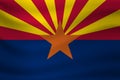Waving flag of Arizona. Vector illustration Royalty Free Stock Photo