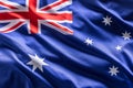 Waving flag of Australia. National symbol of country and state Royalty Free Stock Photo