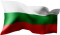 Waving flag of the Bulgaria. Illustration of wavy Bulgaria Flag. Flag on transparent background - vector illustration.