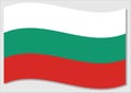 Waving flag of Bulgaria vector graphic. Waving Bulgarian flag illustration. Bulgaria country flag wavin in the wind is a symbol of