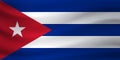 Waving flag of Cuba. Vector illustration Royalty Free Stock Photo