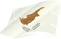 Waving flag of Cyprus