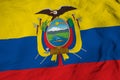 Waving flag of Ecuador in 3D rendering Royalty Free Stock Photo