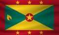 Waving flag of Grenada. Vector illustration