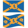 Waving flag of Halifax. Halifax flag on white background. flat style