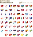 Waving flag icon, flags of Europe countries sorted alphabetically