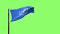 waving flag of for day of the flag on green screen, isolated - object 3D illustration