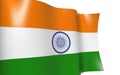 Waving flag of india