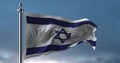 Waving Flag of Israel in slow motion