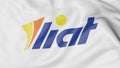 Waving flag of LIAT editorial 3D rendering Royalty Free Stock Photo