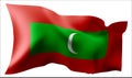 Waving flag of Maldives. vector illustration. 3d Royalty Free Stock Photo