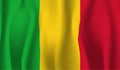 Waving flag of the Mali. Waving Mali flag Royalty Free Stock Photo