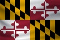 Waving flag of Maryland. Vector illustration