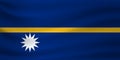 Waving flag of Nauru. Vector illustration