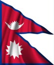 Waving Flag Of The Nepal. Waving Nepal Flag