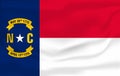 Waving flag of North Carolina. 10 EPS