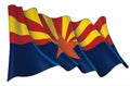 Waving Flag of the State of Arizona Royalty Free Stock Photo
