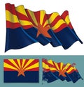 Waving Flag of the State of Arizona Royalty Free Stock Photo