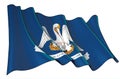 Waving Flag of the State of Louisiana Royalty Free Stock Photo