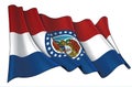 Waving Flag of the State of Missouri Royalty Free Stock Photo
