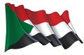 Waving Flag of Sudan