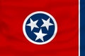 Waving flag of Tennesee. 10 EPS Royalty Free Stock Photo