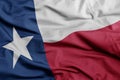 waving flag of texas state.macro shot. 3D illustration Royalty Free Stock Photo