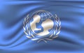 Waving flag of the Unicef Royalty Free Stock Photo