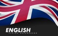 Waving flag of United Kingdom. Template, banner, background. National holiday. Royalty Free Stock Photo