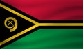 Waving flag of Vanuatu. Vector illustration