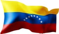 Waving flag of the Venezuela. Illustration of wavy Venezuela Flag. Flag on transparent background - vector illustration.