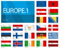 Waving Flags of European Countries - Part 1