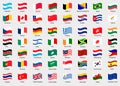 Waving flags of the world Royalty Free Stock Photo