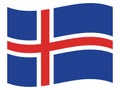 Waving Flag of Iceland Royalty Free Stock Photo