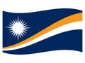 Waving Flag of the Marshall Islands