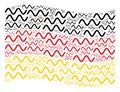 Waving German Flag Mosaic of Sinusoid Wave Icons