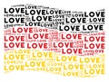 Waving German Flag Pattern of Love Text Items