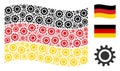 Waving German Flag Mosaic of Cog Items