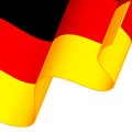 Waving Germany flag isolated on white background