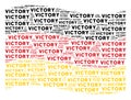 Waving Germany Flag Mosaic of Victory Text Items