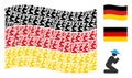 Waving Germany Flag Pattern of Gentleman Pray Items