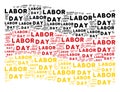 Waving Germany Flag Pattern of Labor Day Texts